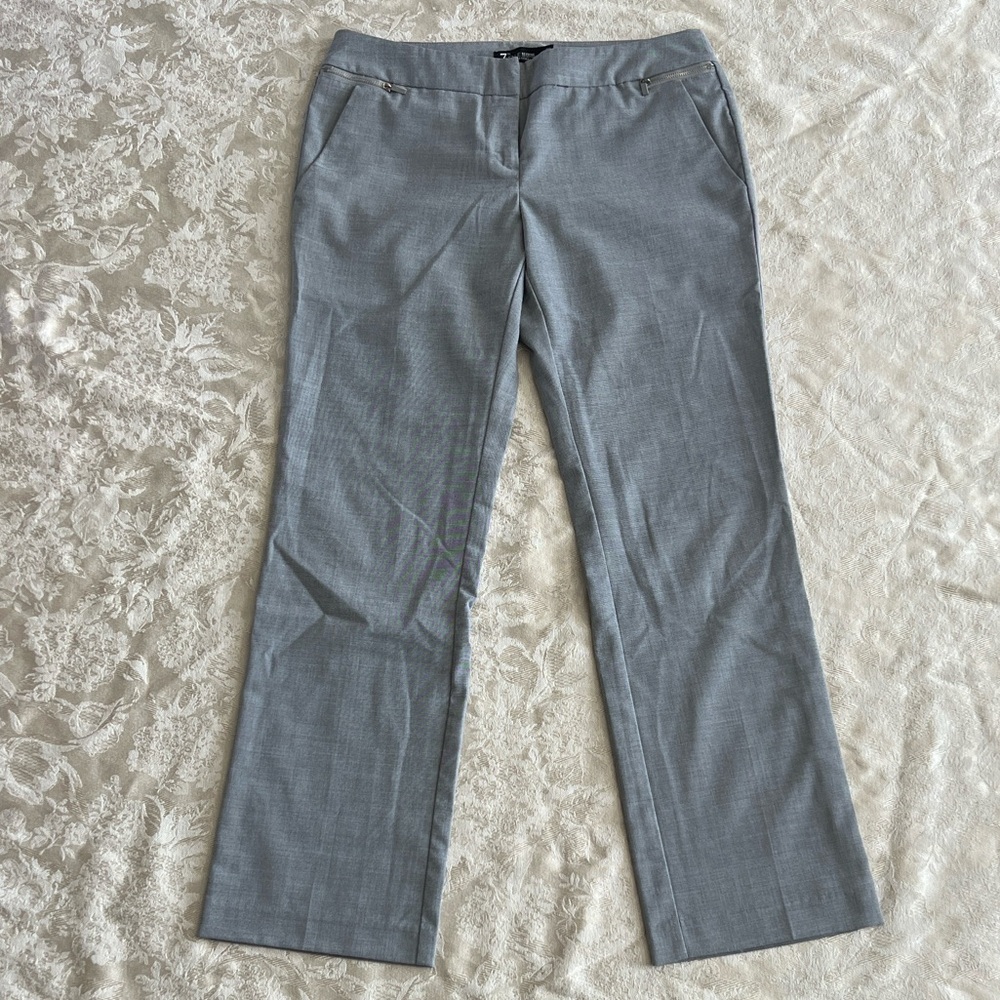 New York & Company 7th Avenue Gray Dress Pants Petite 6 Career Office Stretch